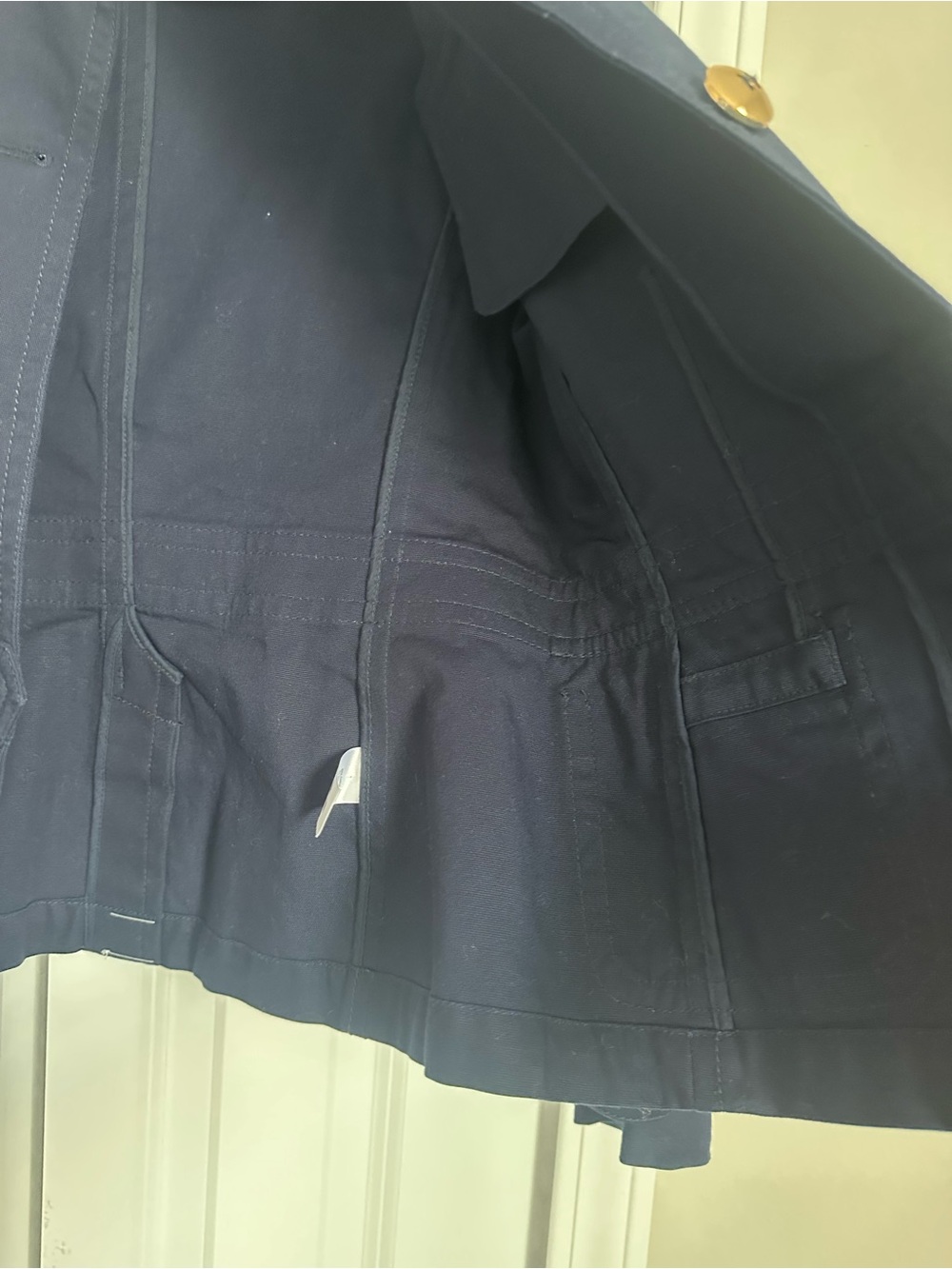 Talbots Navy Gold-Button Women's Blazer Jacket - Picture 7 of 10
